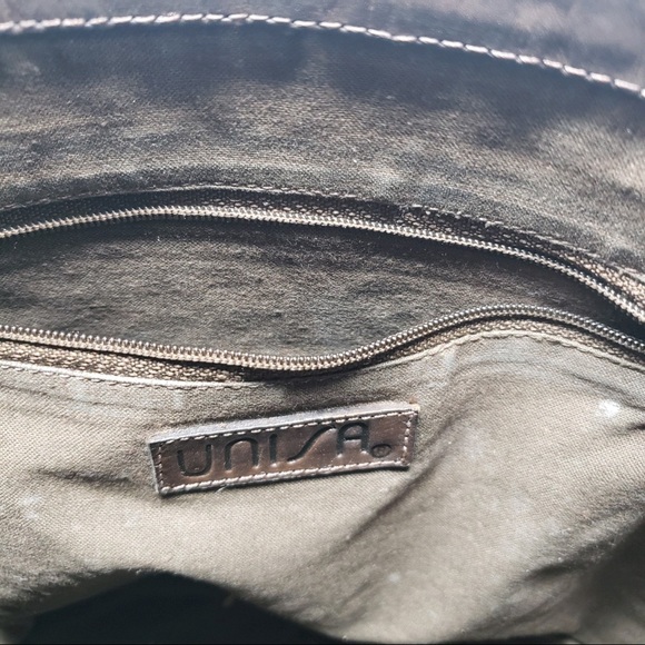 Unisa Brown Leather Purse Laser Cut Floral Pattern Zipper Close. - Picture 10 of 10